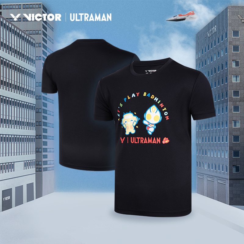 Victor X Ultraman Sports Shirt T-504UTM Black UNISEX