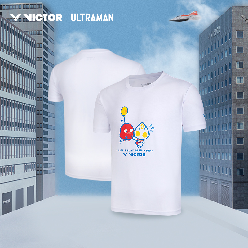 Victor X Ultraman Sports Shirt T-505UTM White UNISEX