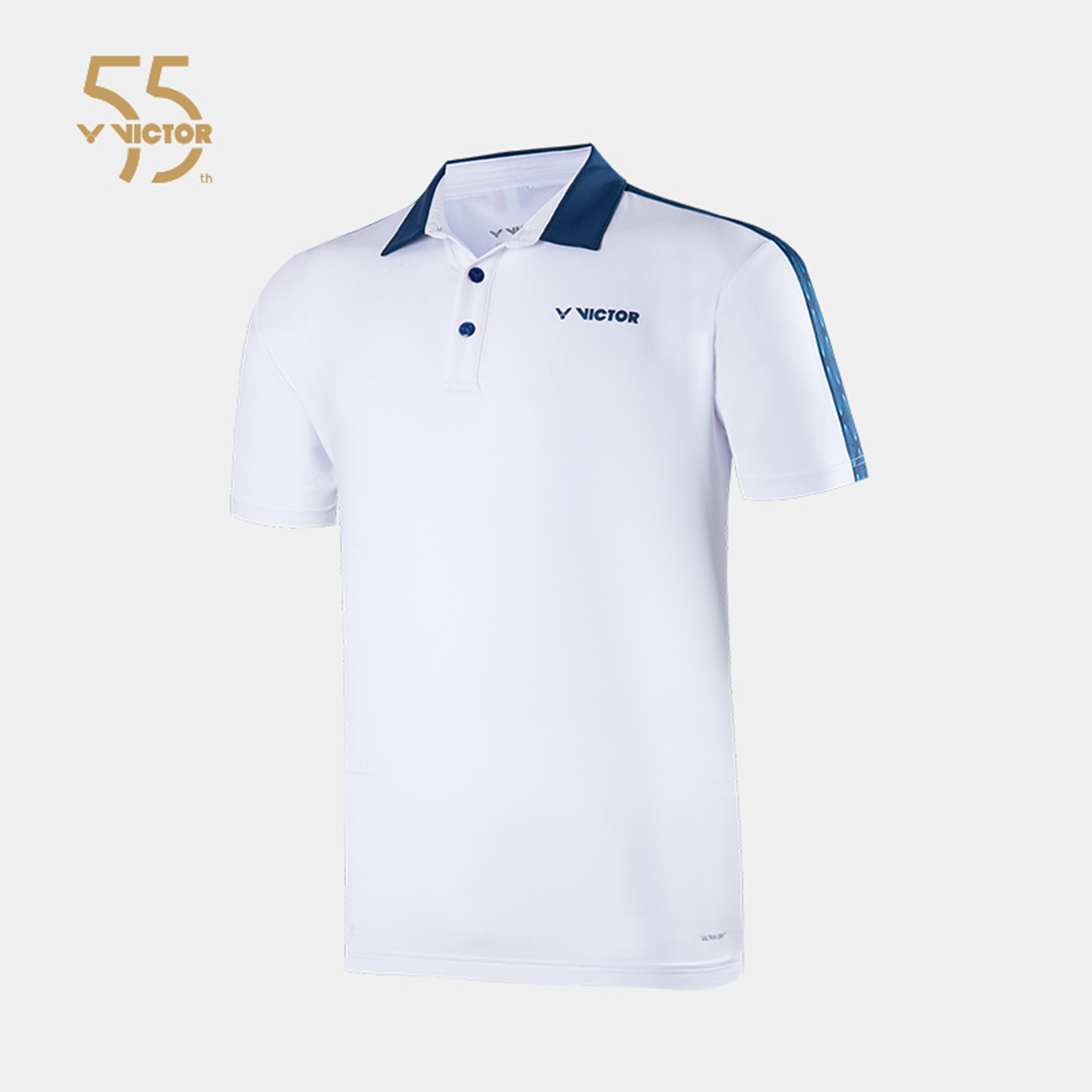 Victor 55th Anniversary Edition S-5502A Premium Sports Polo Shirt White UNISEX (Clearance)