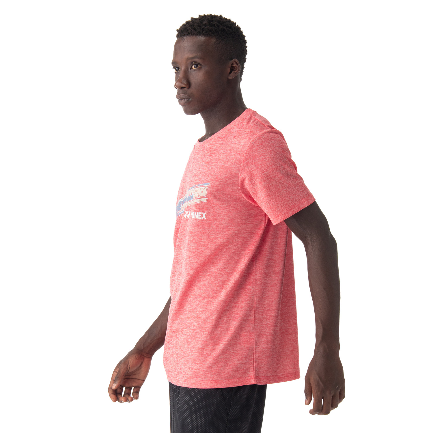 Yonex Badminton/ Tennis Sports Shirt (Fitted Style) 16810 Pearl/ Red UNISEX