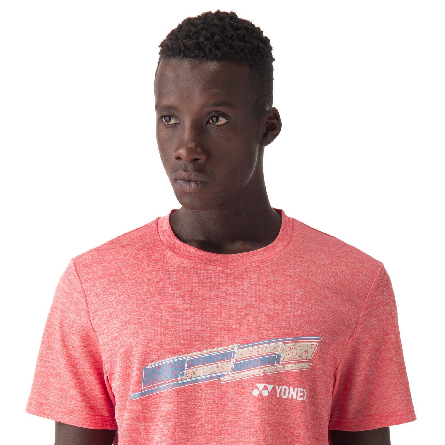 Yonex Badminton/ Tennis Sports Shirt (Fitted Style) 16810 Pearl/ Red UNISEX