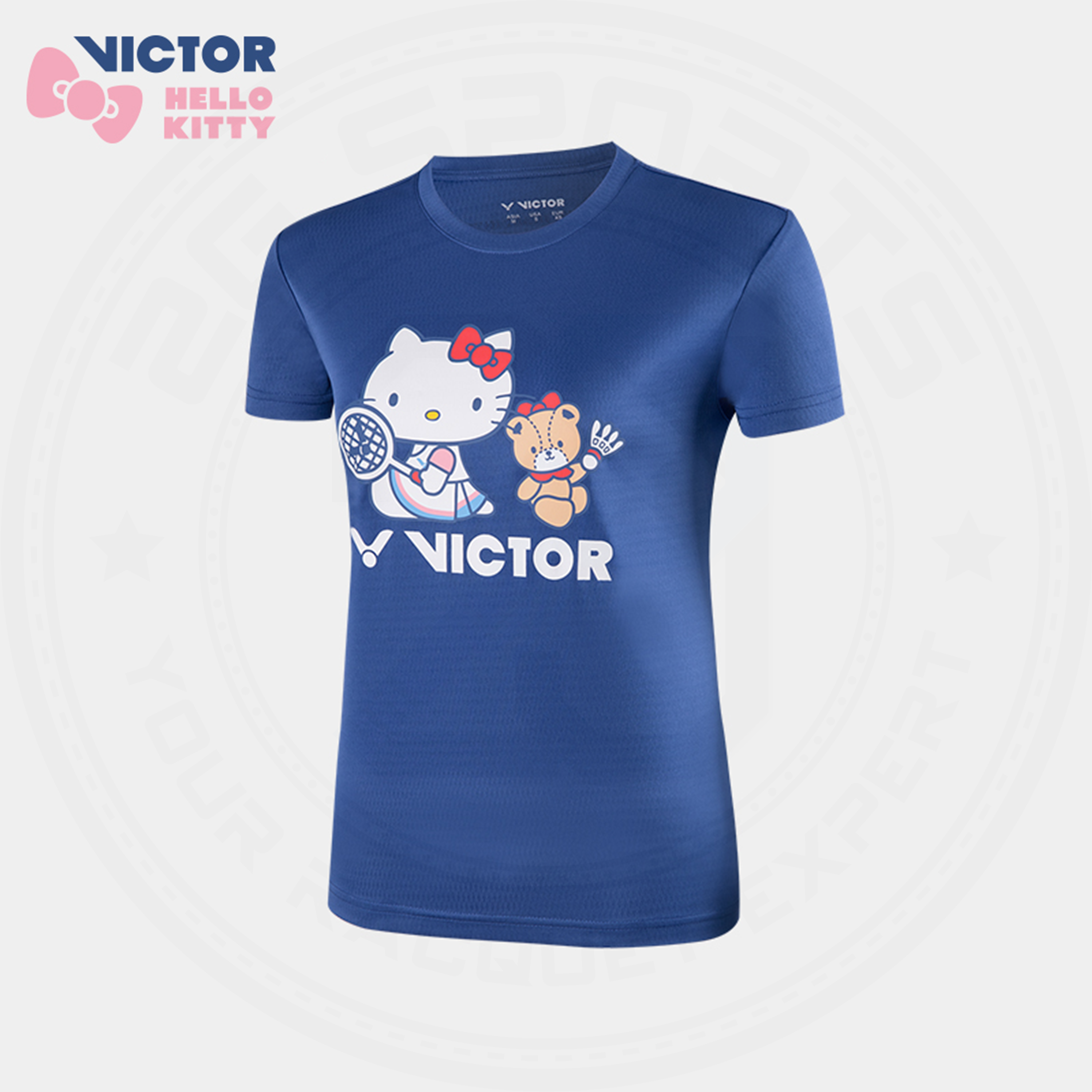 Victor X Hello Kitty T-KT203 Sport Shirt Navy WOMEN'S