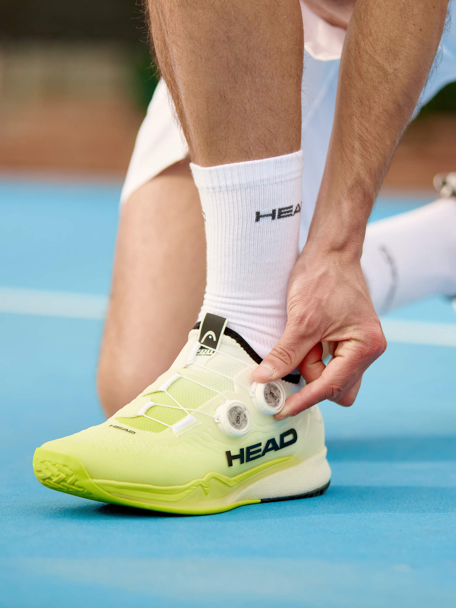 Head Endure Pro BOA All-Court Tennis Shoes White/ Yellow MEN'S