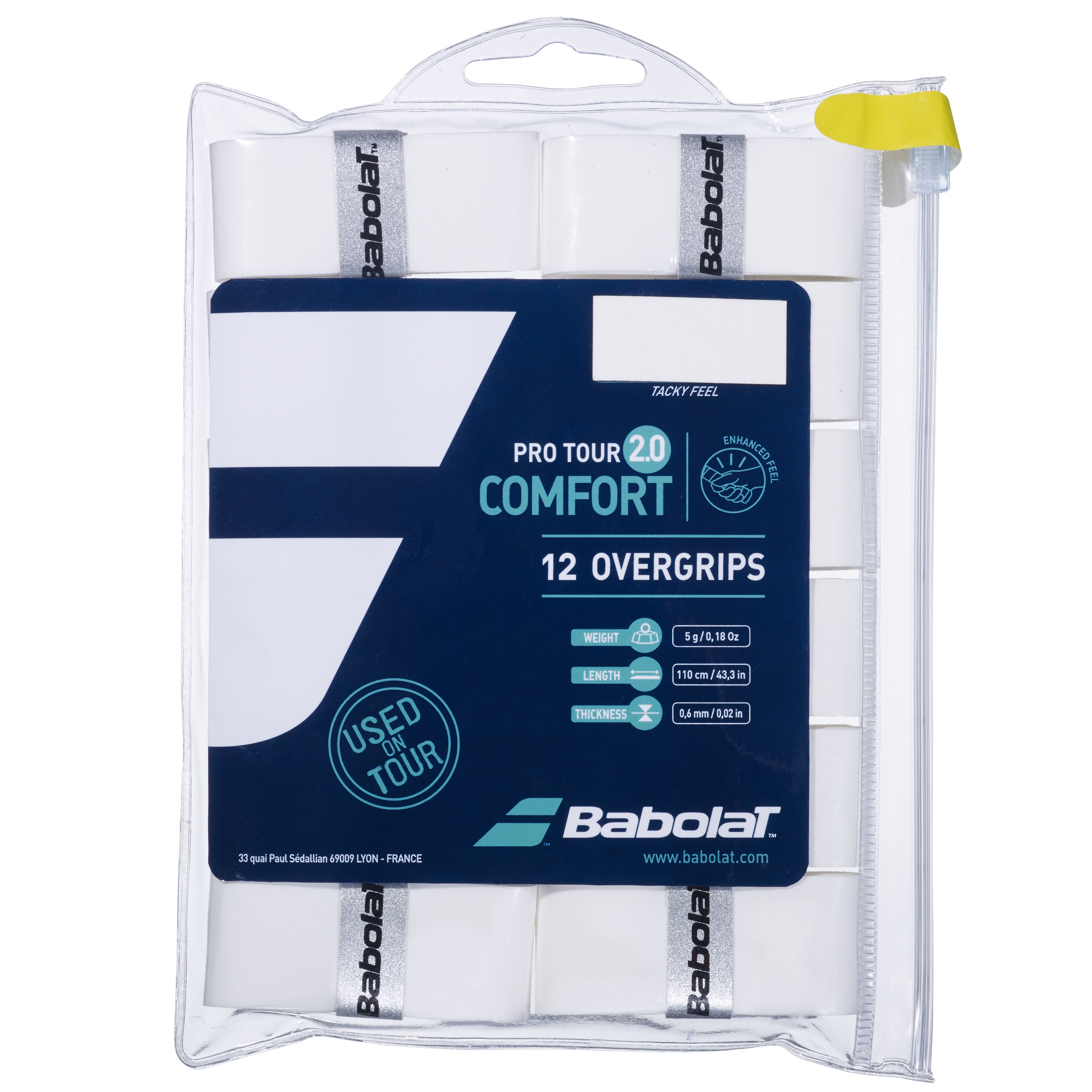 Babolat Pro Tour 2.0 Grip White (12 wraps)