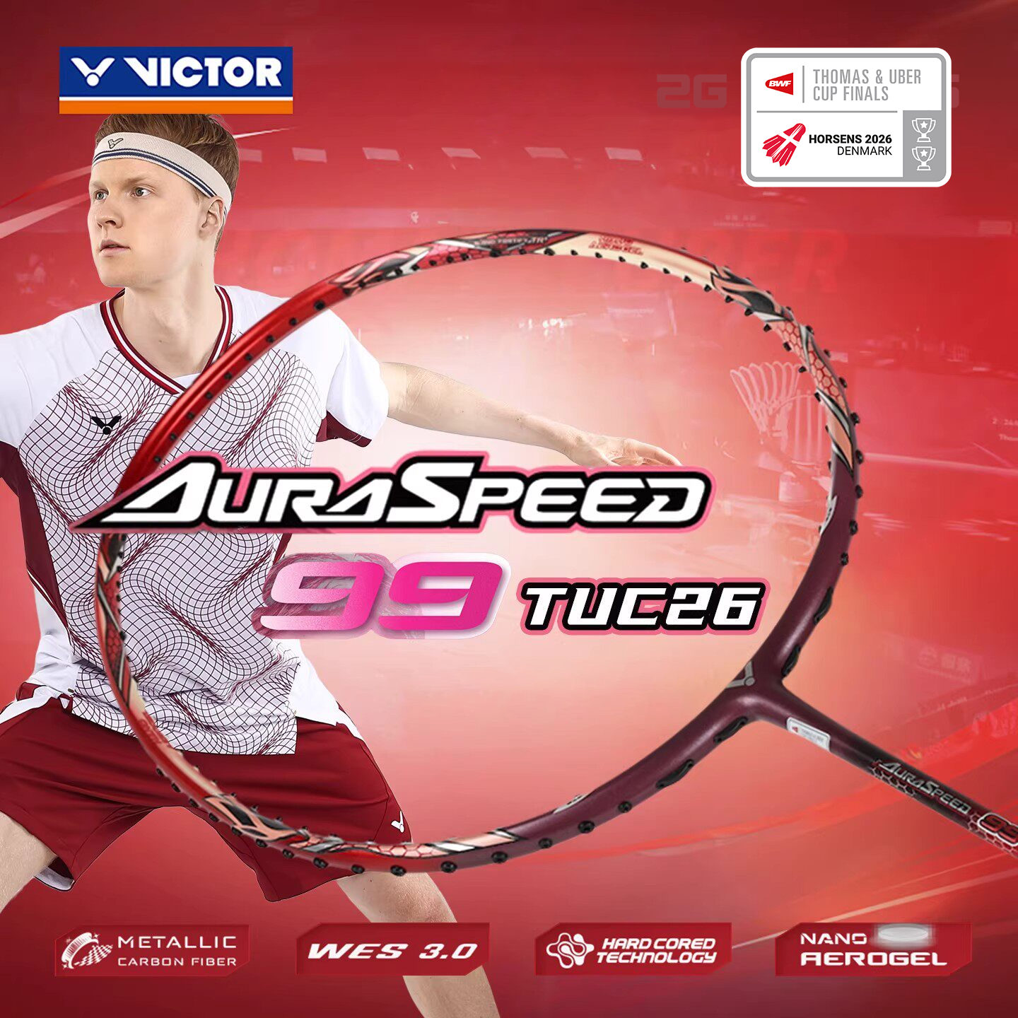 Victor Auraspeed 99TUC26 Metallic Badminton Racquet (UNSTRUNG)