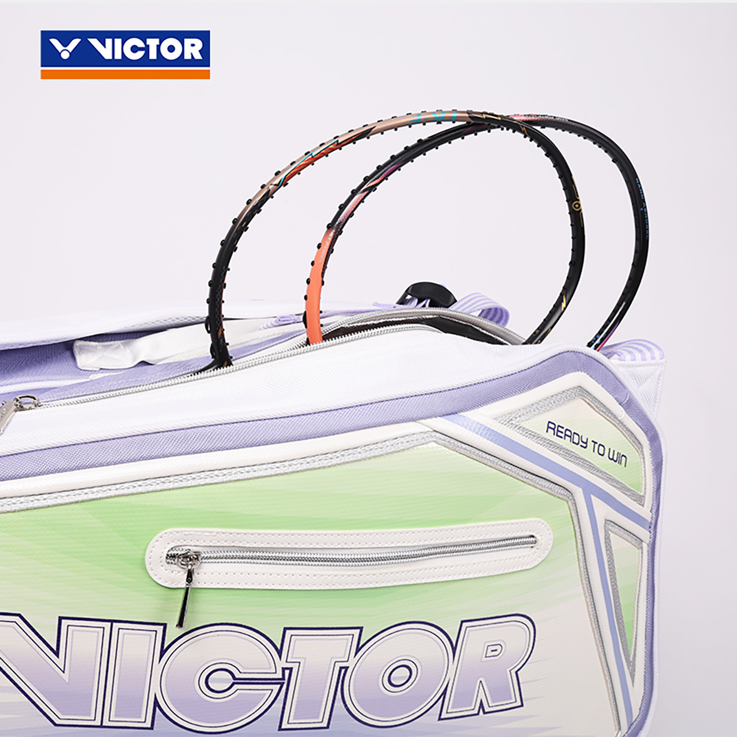 Victor Badminton Racquet Bag (6pcs) BR9216 AJ White/ Purple