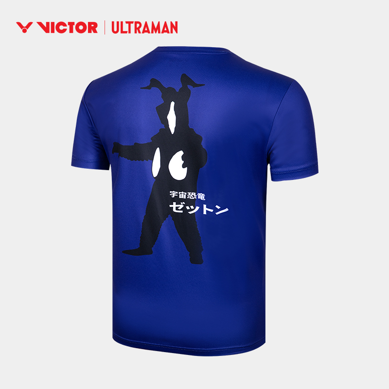 Victor X Ultraman Sports Shirt T-502UTM Blue UNISEX