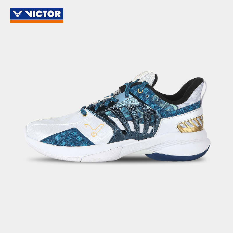 Victor A790CNY AB Badminton Shoes White/ Blue MEN'S