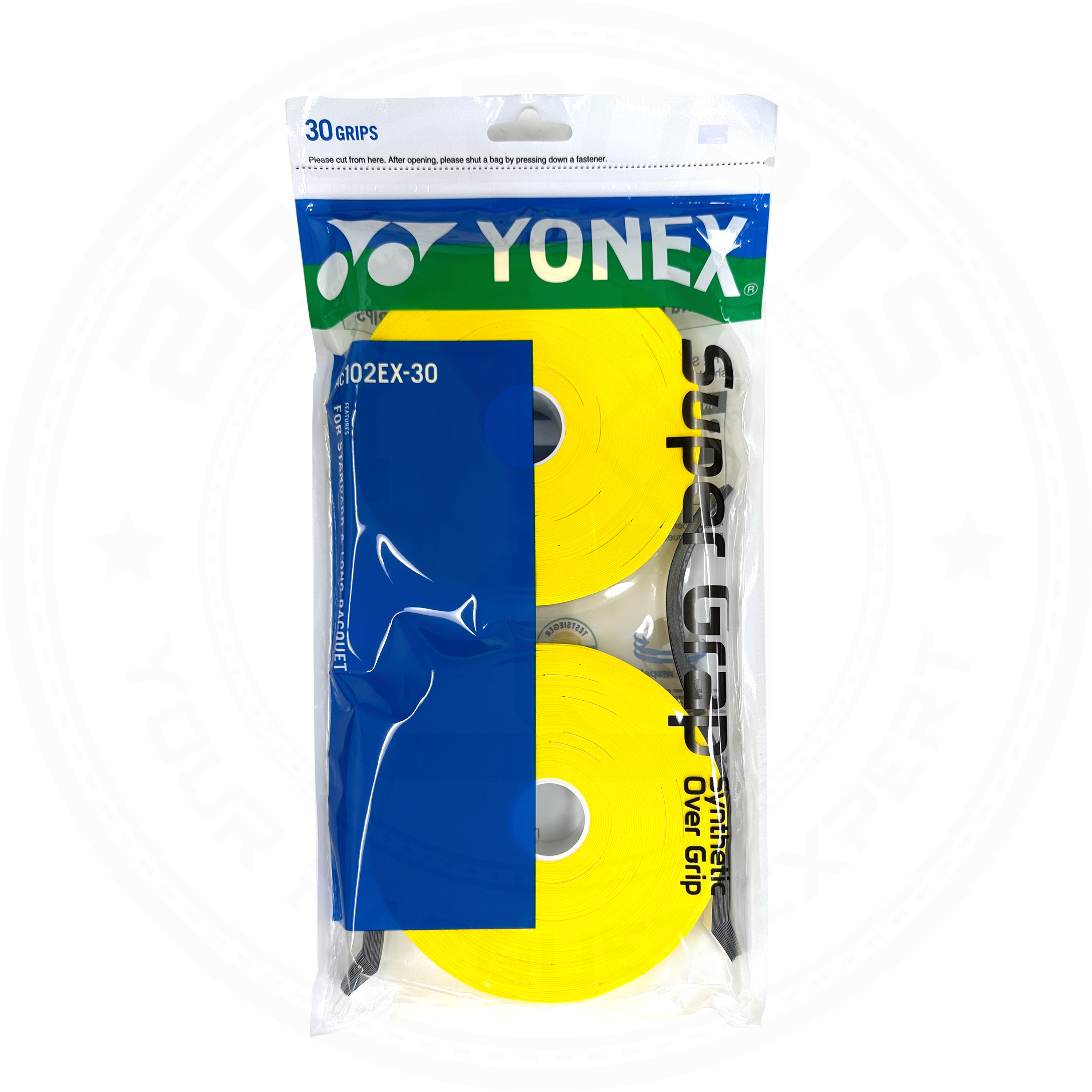 Yonex Super Grap AC102EX-30(30 Wraps) White/ Yellow/ Black