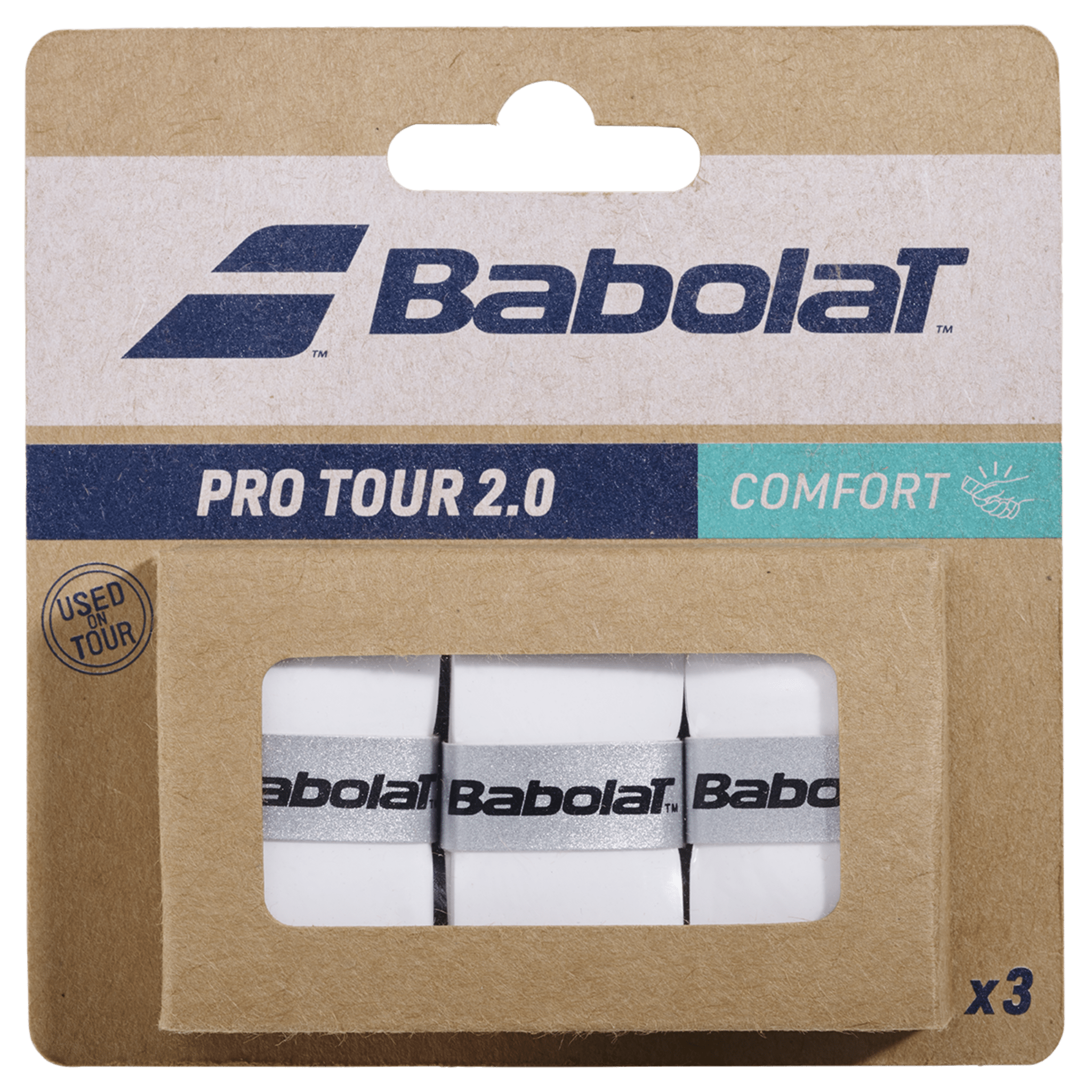 Babolat Pro Tour 2.0 Grip White (3 wraps) - 2G SPORTS