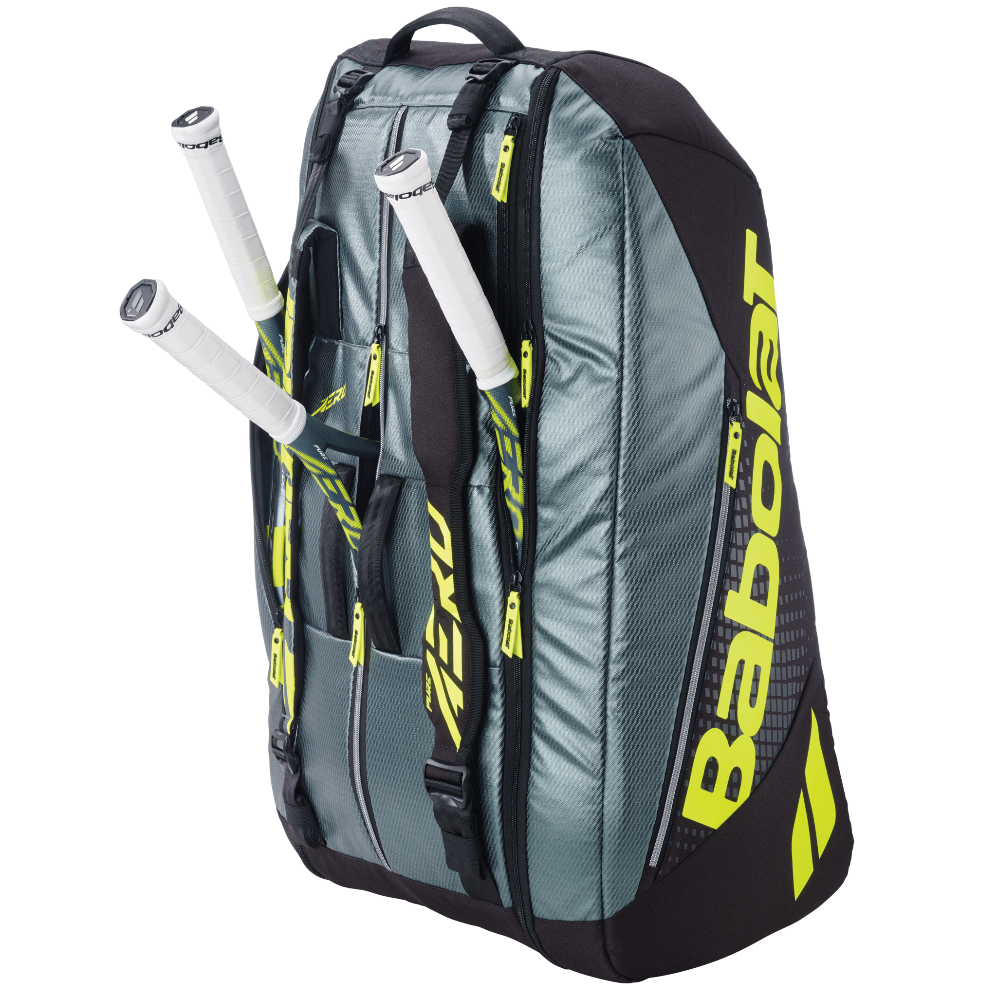 Babolat RH12 Racquet Bag (12pcs) (Grey/ Yellow) - 2G SPORTS