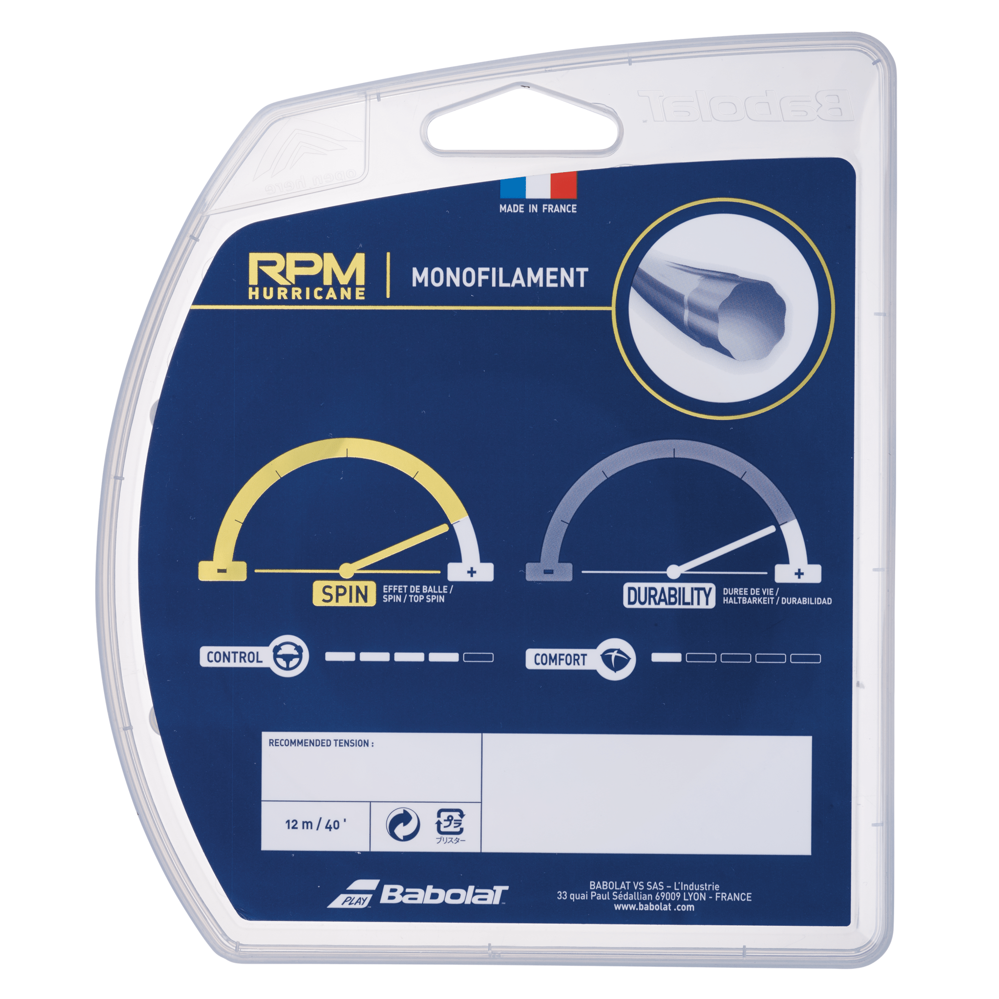 Babolat RPM Hurricane 1.25 Tennis String Single Pack - 2G SPORTS