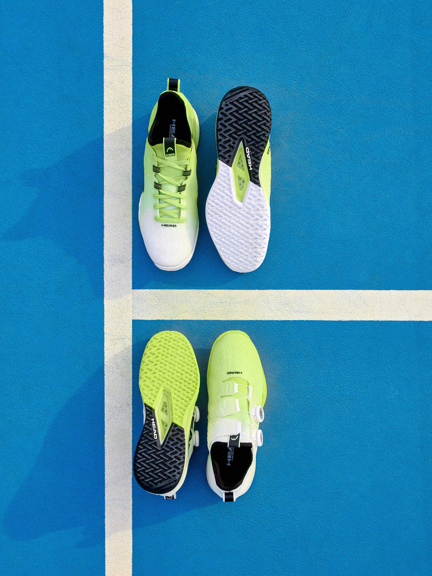 Head Endure Pro BOA All-Court Tennis Shoes (White/ Yellow) MEN'S (Clearance) - 2G SPORTS