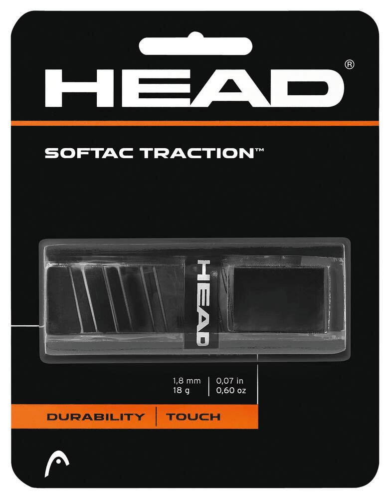 Head Softac Traction Black Replacement Grip 1pc Pack - 2G SPORTS