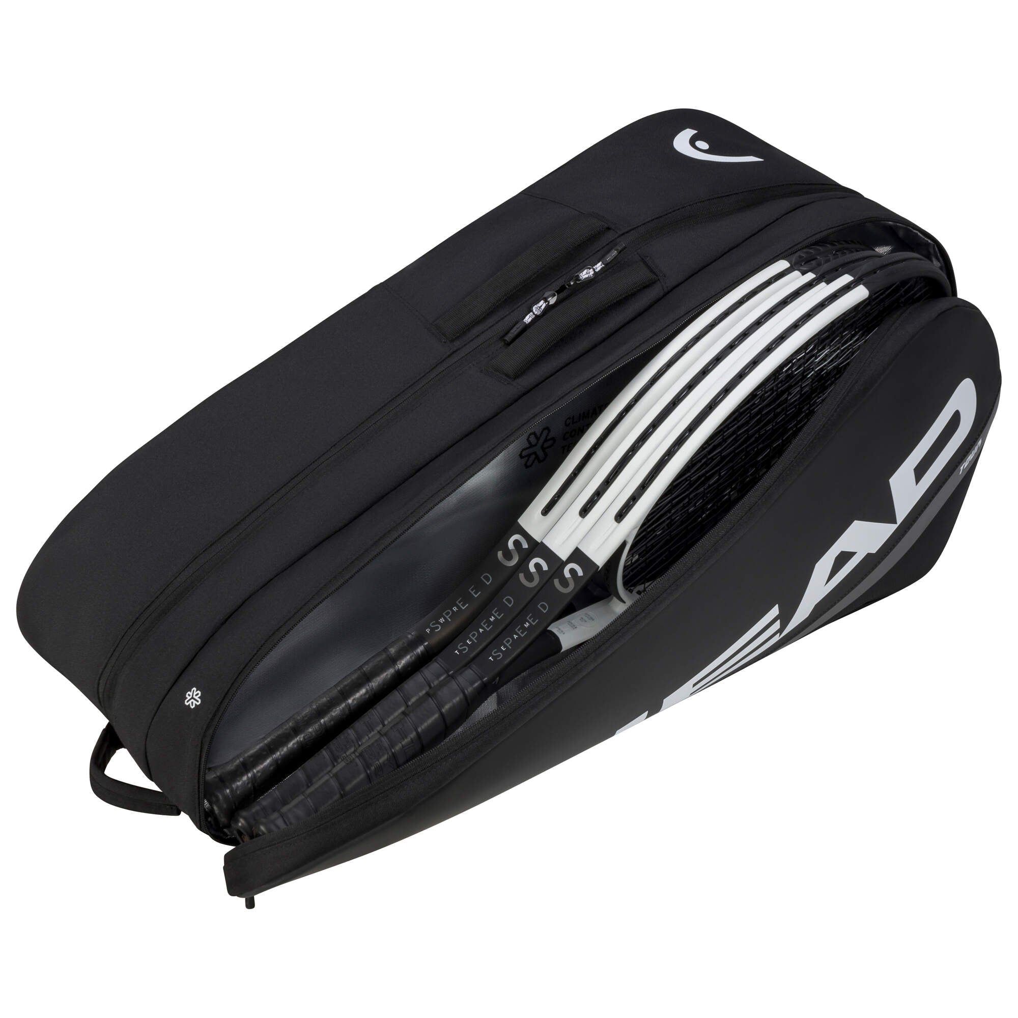 Head TOUR Racquet Bag L (9pcs) BKWH (Black) - 2G SPORTS