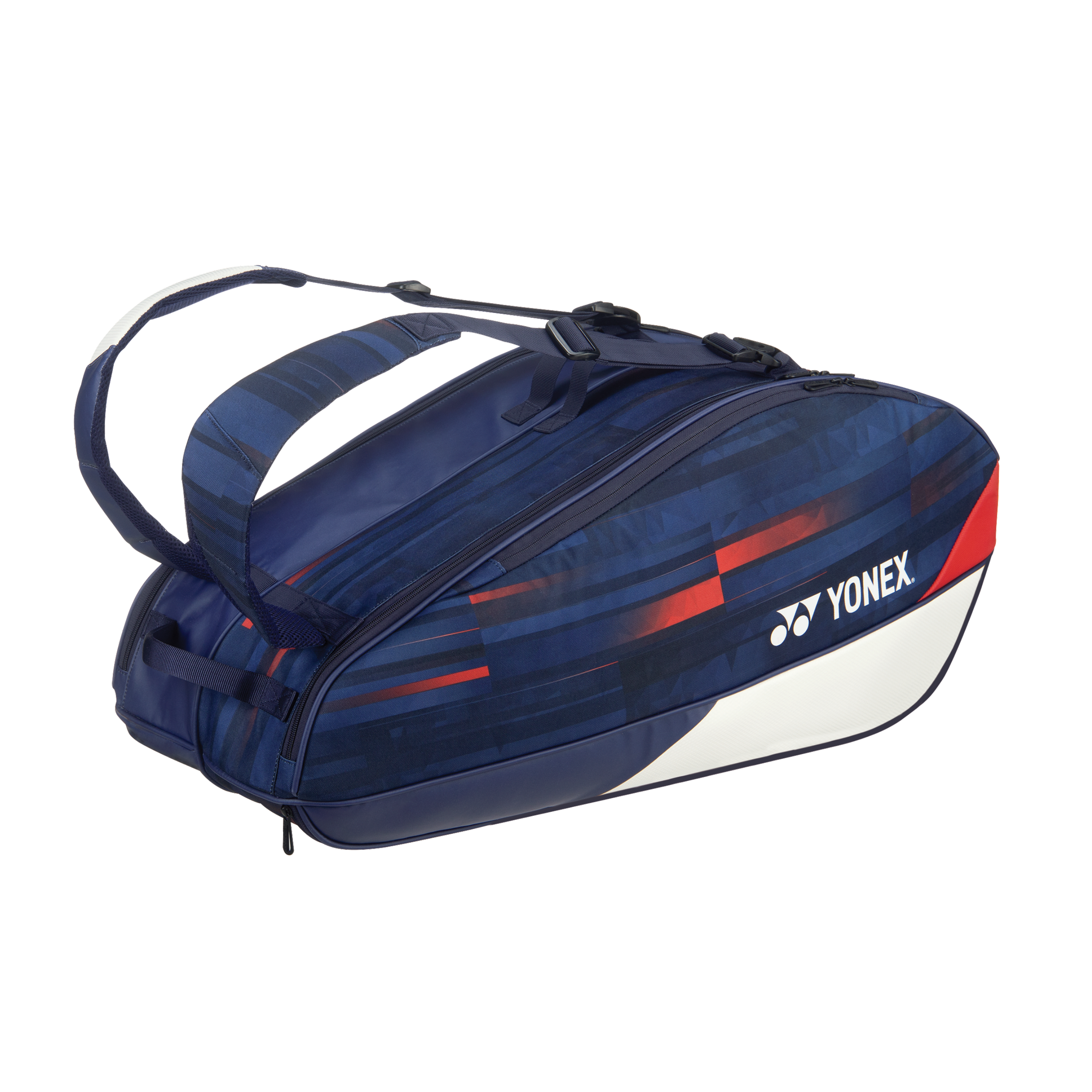 Yonex 2024 Limited Pro Racquet Badminton/ Tennis Sports Bag (9pcs) BA29PAEX White/ Navy/ Red
