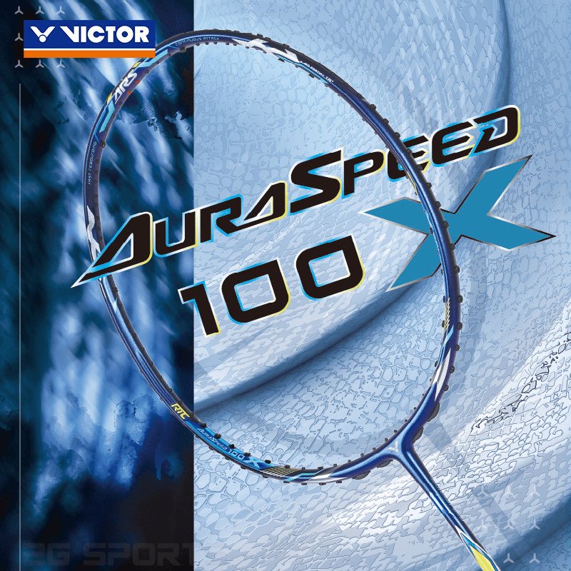 Victor Auraspeed 100X B Badminton Racquet (Deep Sea Blue) (UNSTRUNG) - 2G SPORTS