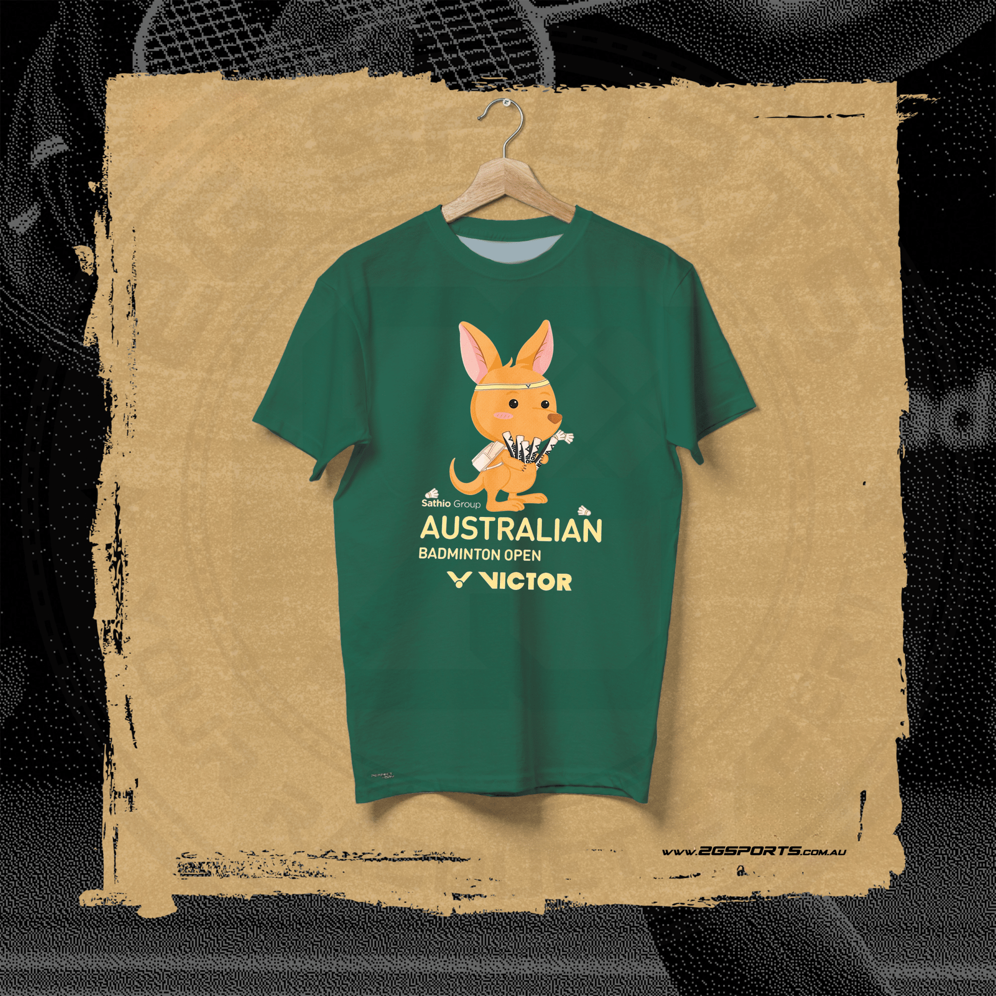 Victor Australian Badminton Open Souvenir Sports Shirt T-ABO25 G (Green) MEN'S - 2G SPORTS