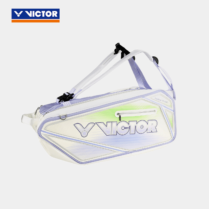 Victor Badminton Racquet Bag (6pcs) BR9216 AJ (White/ Purple) - 2G SPORTS