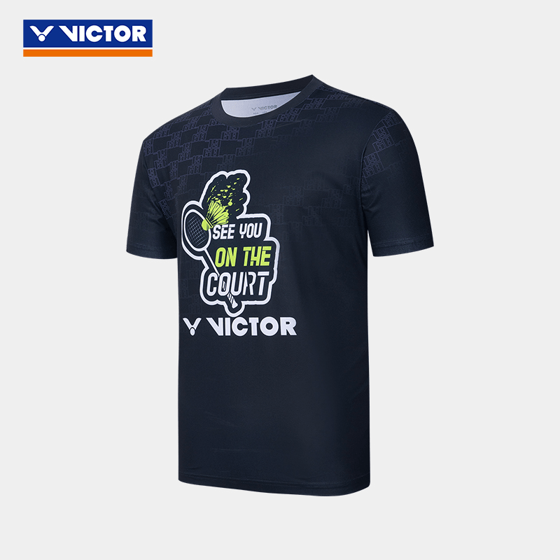 Victor Badminton Sports Shirt T-45016 C (Black) UNISEX (Clearance) - 2G SPORTS