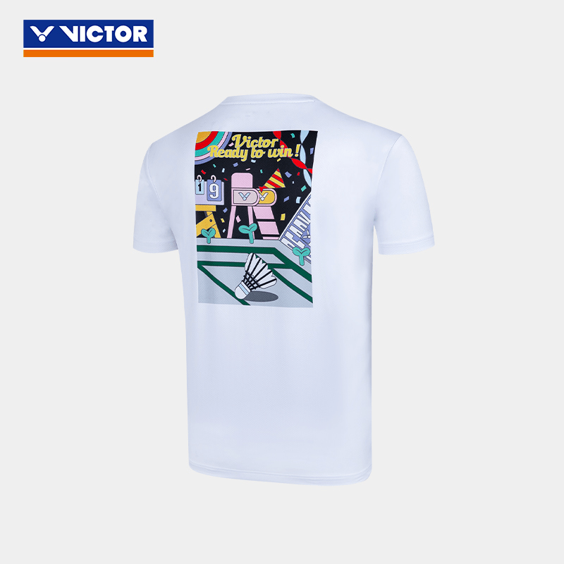 Victor Badminton Sports Shirt T-50034 A (White) UNISEX - 2G SPORTS