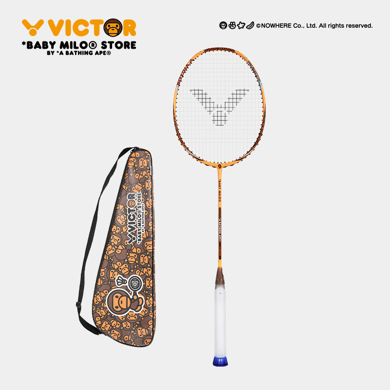 Victor X Baby Milo Auraspeed Baby Milo Badminton Racquet Orange (UNSTRUNG) - 2G SPORTS