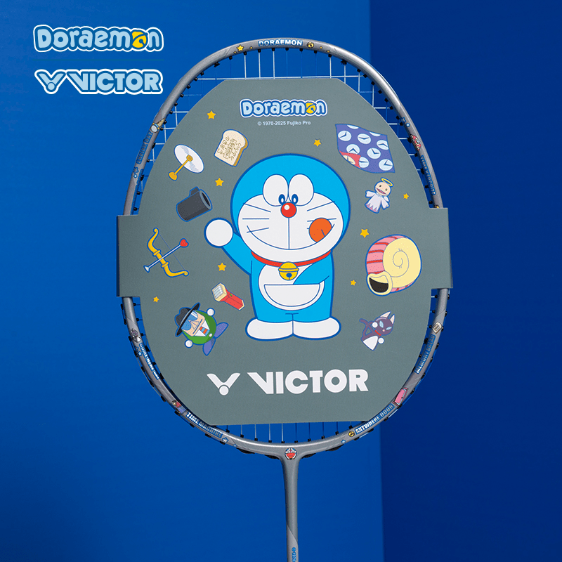 Victor X Doraemon Thruster DRM Badminton Racquet TK-DRM Charcoal Gray (UNSTRUNG) - 2G SPORTS