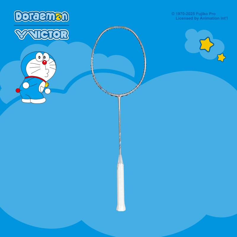 Victor X Doraemon Thruster DRM Badminton Racquet TK-DRM Charcoal Gray (UNSTRUNG) - 2G SPORTS