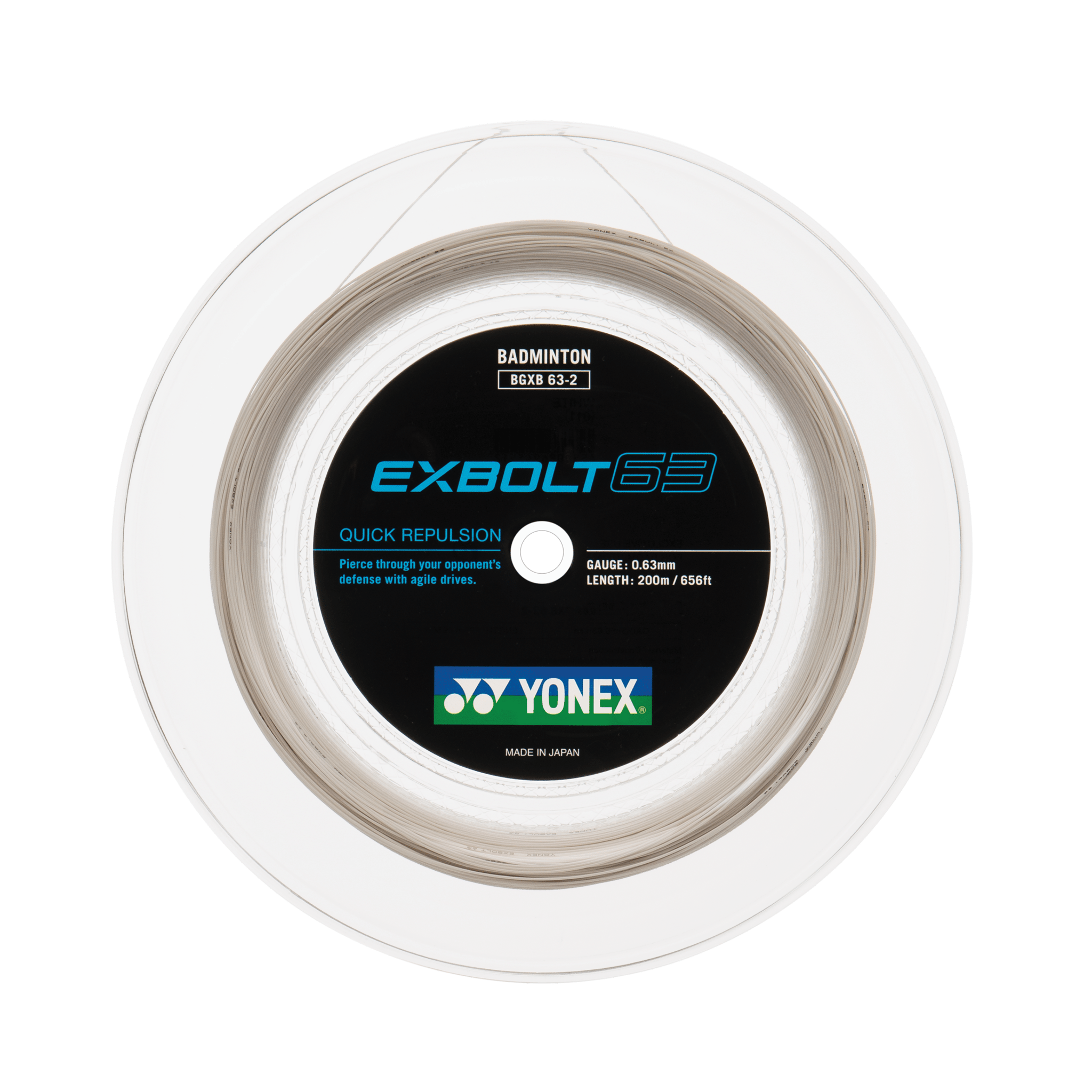 Yonex BG EXBOLT 63 Badminton String 200M - 2G SPORTS