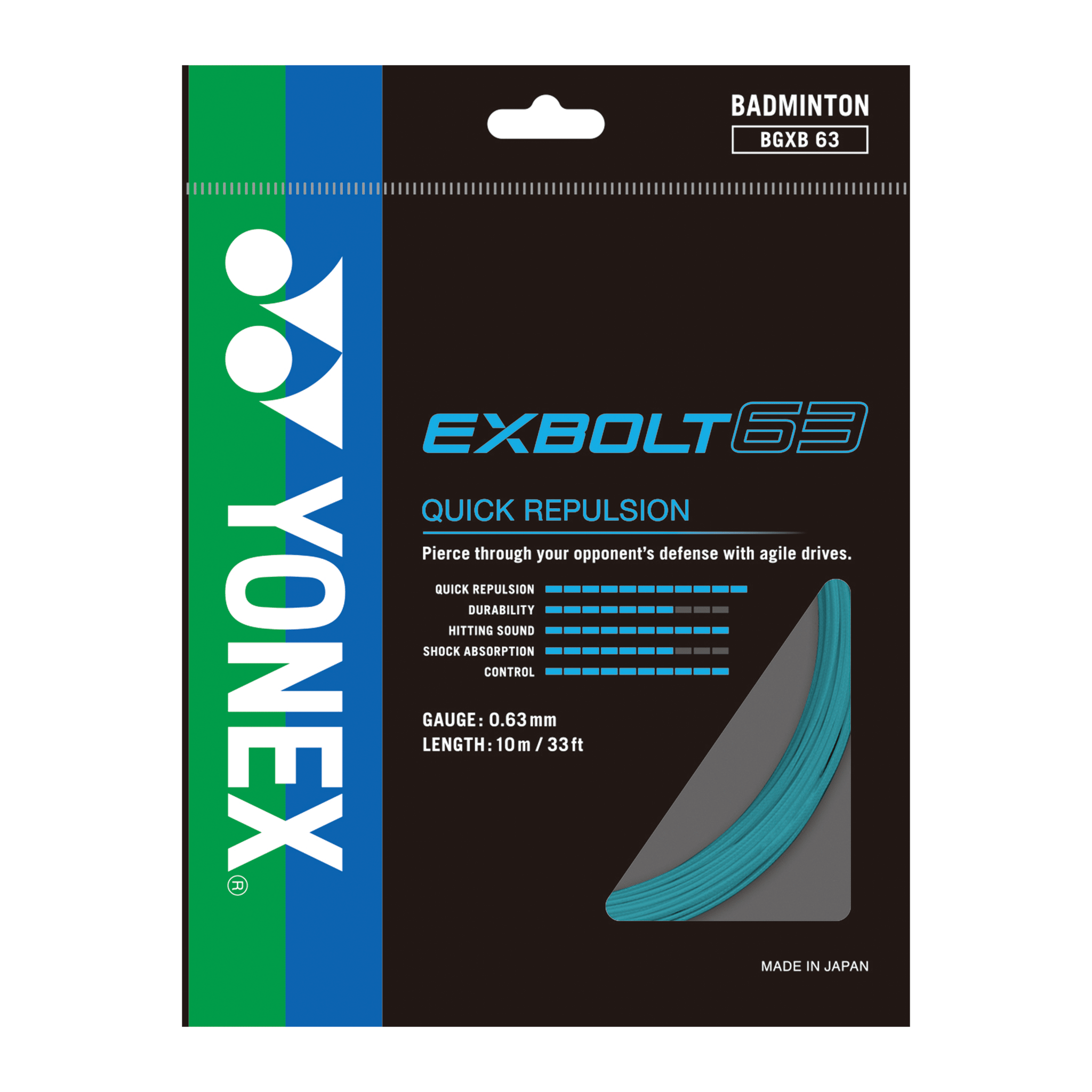 Yonex BG EXBOLT 63 Badminton String Single Pack - 2G SPORTS