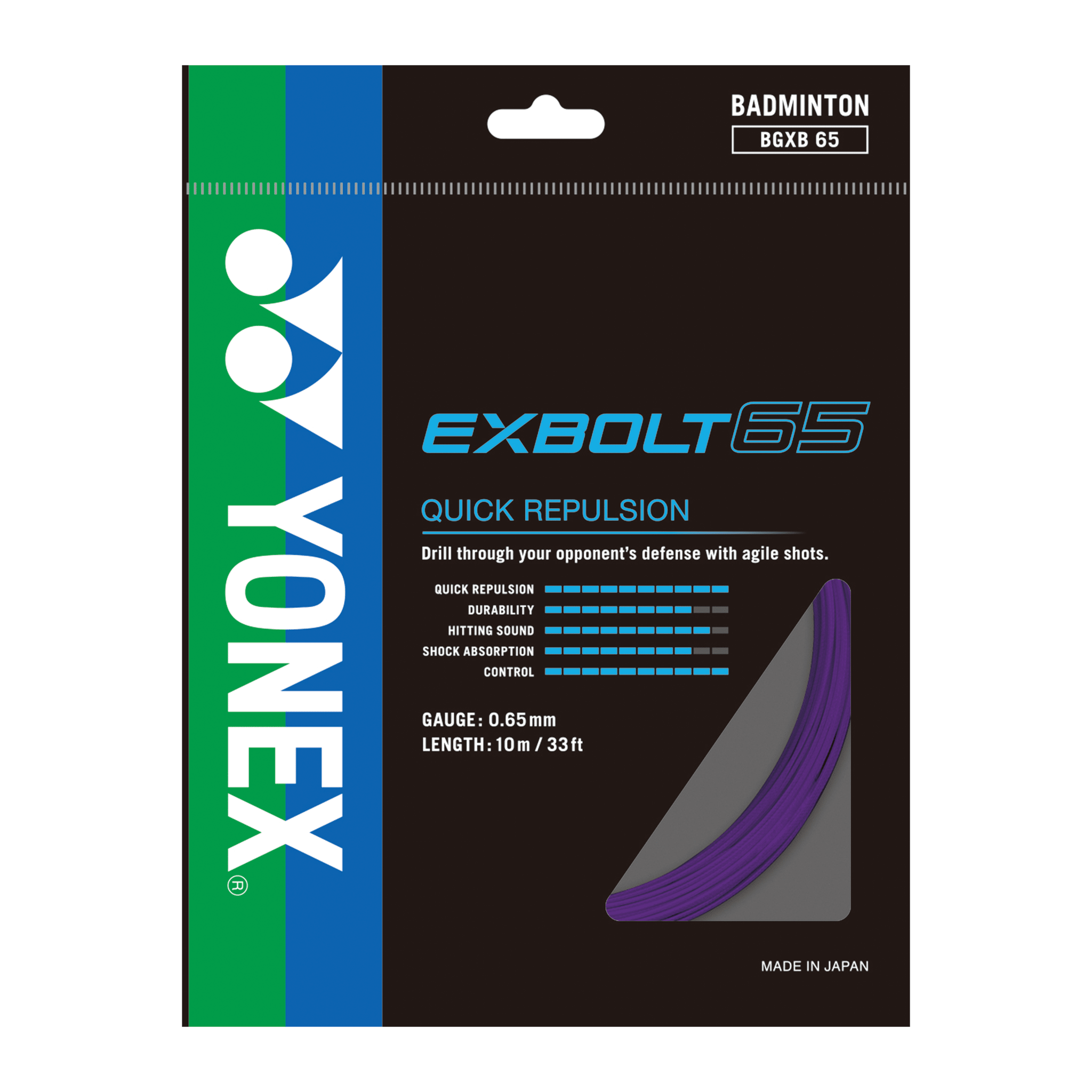 Yonex BG EXBOLT 65 Badminton String Single Pack - 2G SPORTS