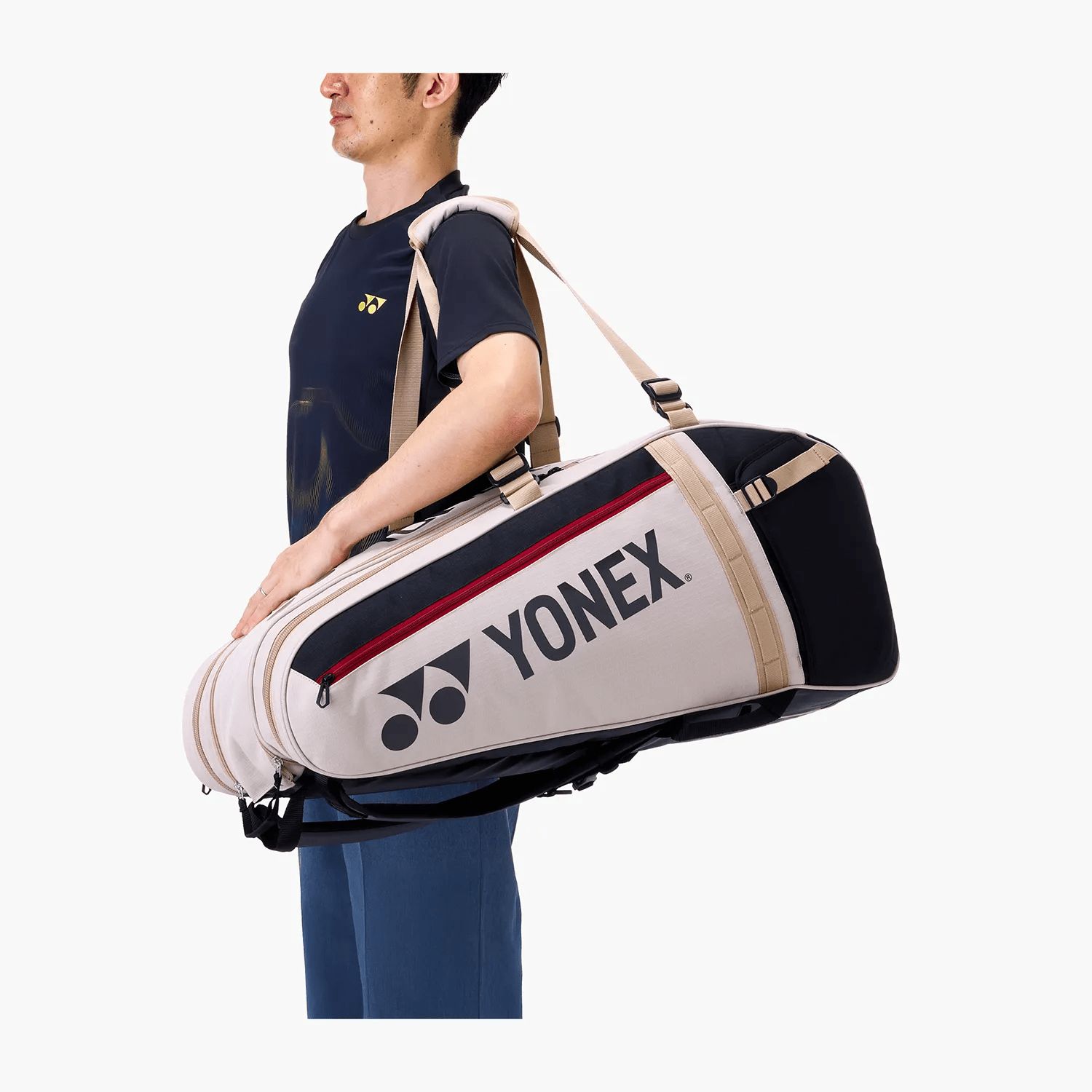 Yonex Gearlogic Racquet Badminton/ Tennis Sports Bag (9pcs) BA72629EX (Beige) - 2G SPORTS