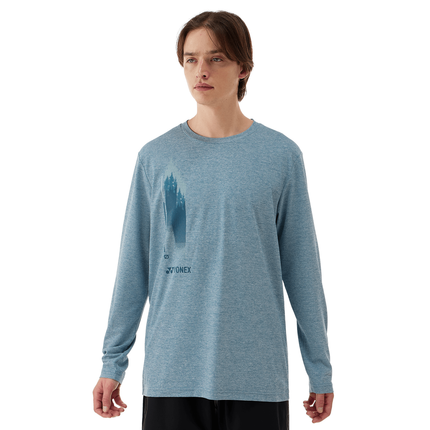 Yonex Longsleeves Sports Shirt (Fitted Style) 16805 (Felt Blue) UNISEX - 2G SPORTS