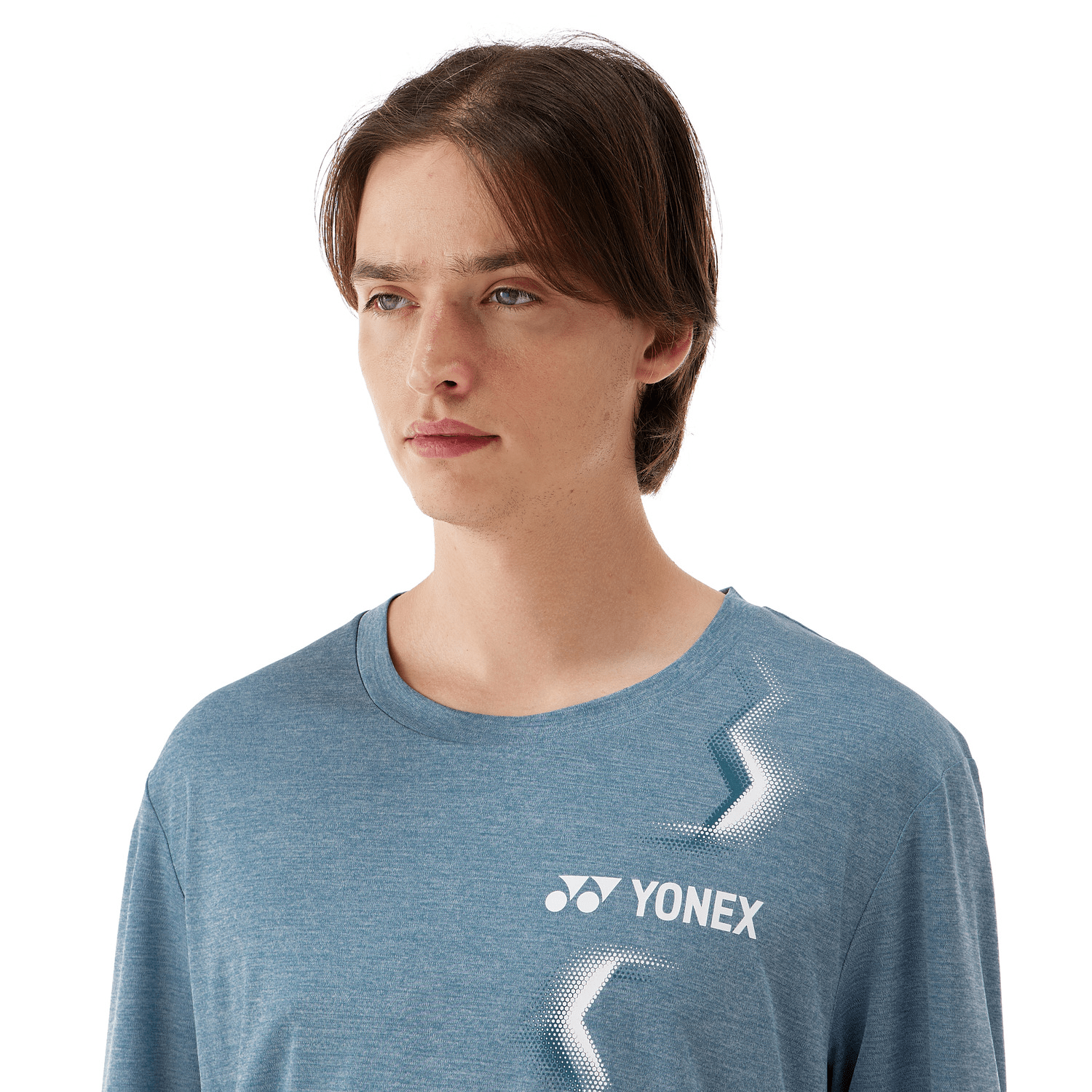 Yonex Longsleeves Sports Shirt (Fitted Style) 16807 (Felt Blue) MEN'S - 2G SPORTS