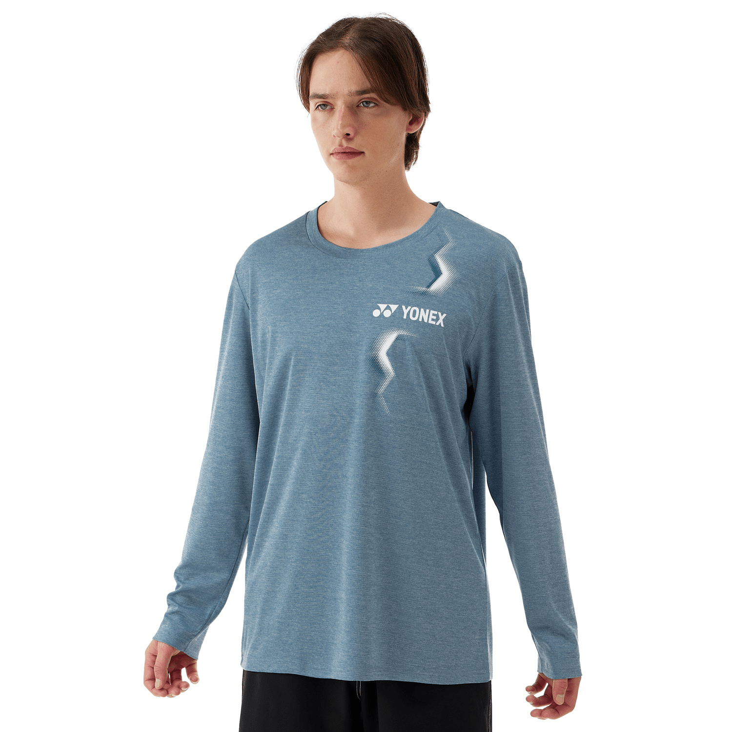 Yonex Longsleeves Sports Shirt (Fitted Style) 16807 (Felt Blue) MEN'S - 2G SPORTS