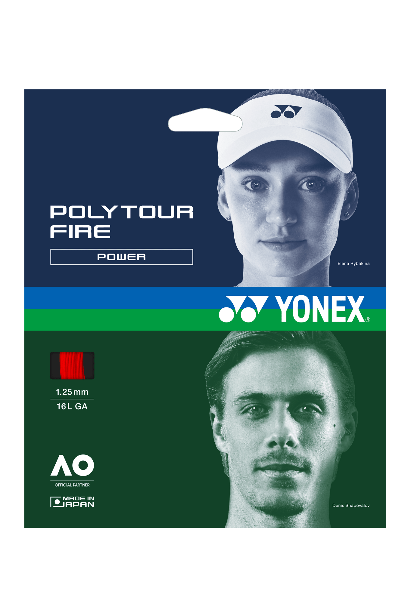 Yonex Polytour Fire 1.25 Tennis String Single Pack - 2G SPORTS