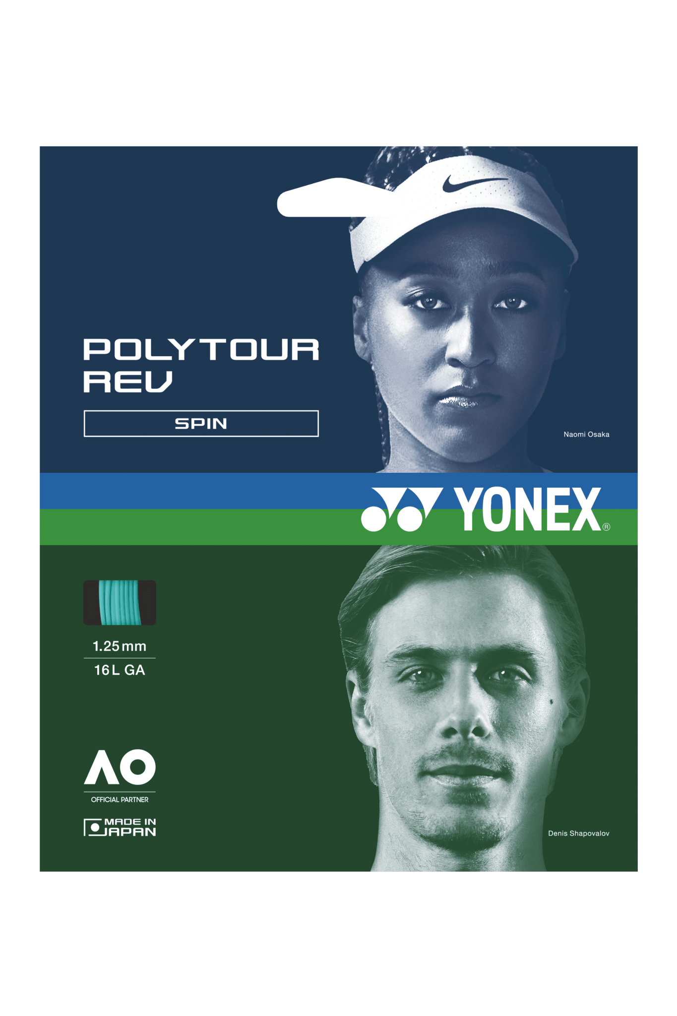 Yonex Polytour Rev 1.25 Tennis String Single Pack - 2G SPORTS