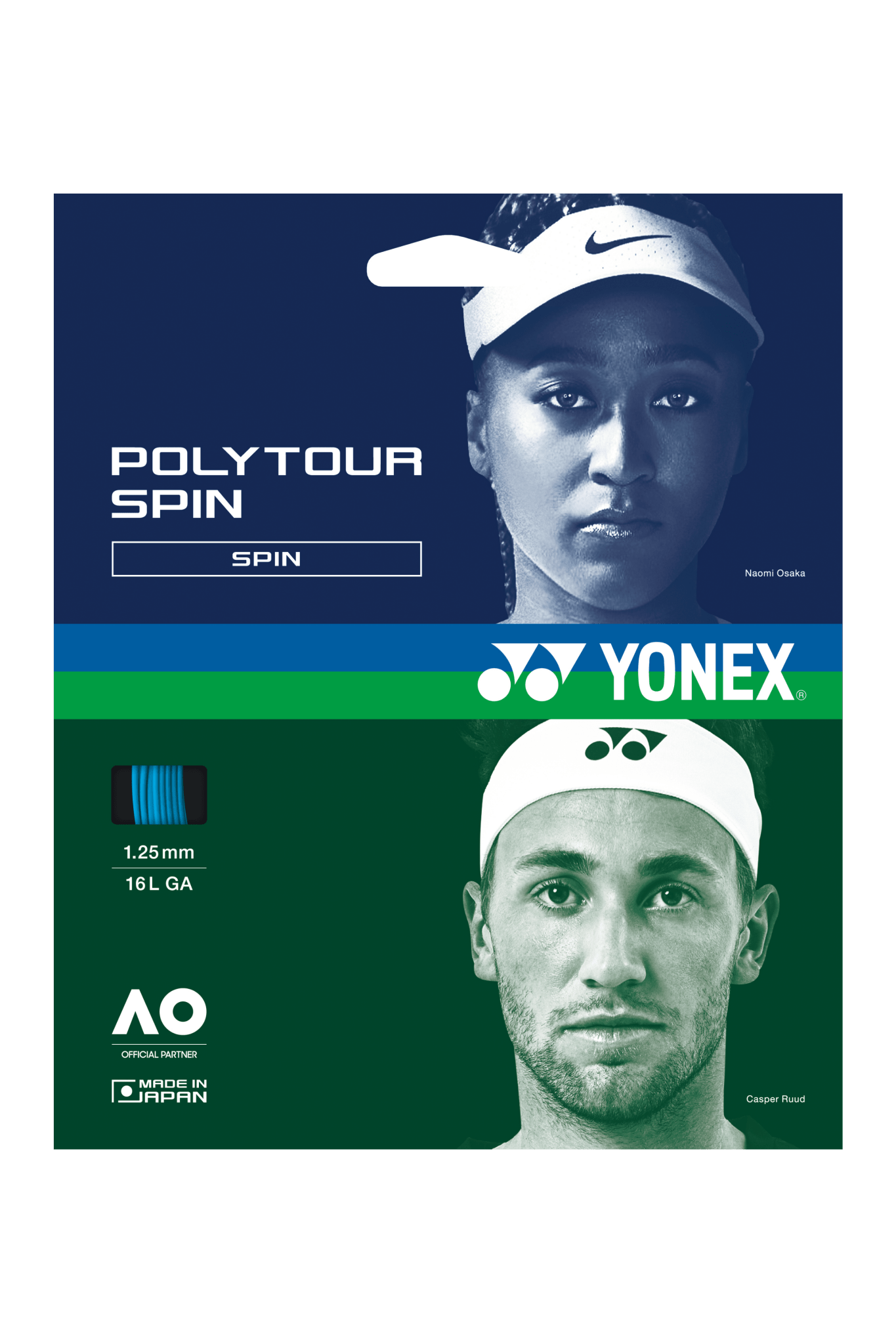 Yonex Polytour Spin 1.25 Tennis String Single Pack - 2G SPORTS