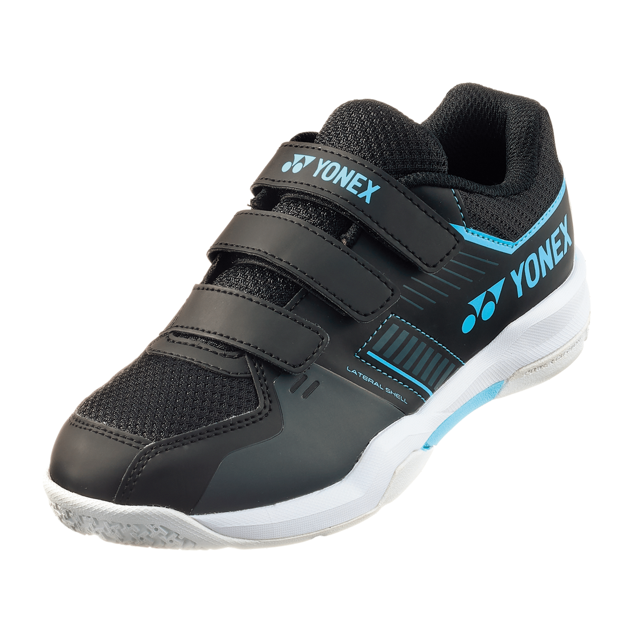 Yonex Power Cushion Strider Flow JUNIOR BELT Badminton Shoes (Black/ Blue) - 2G SPORTS