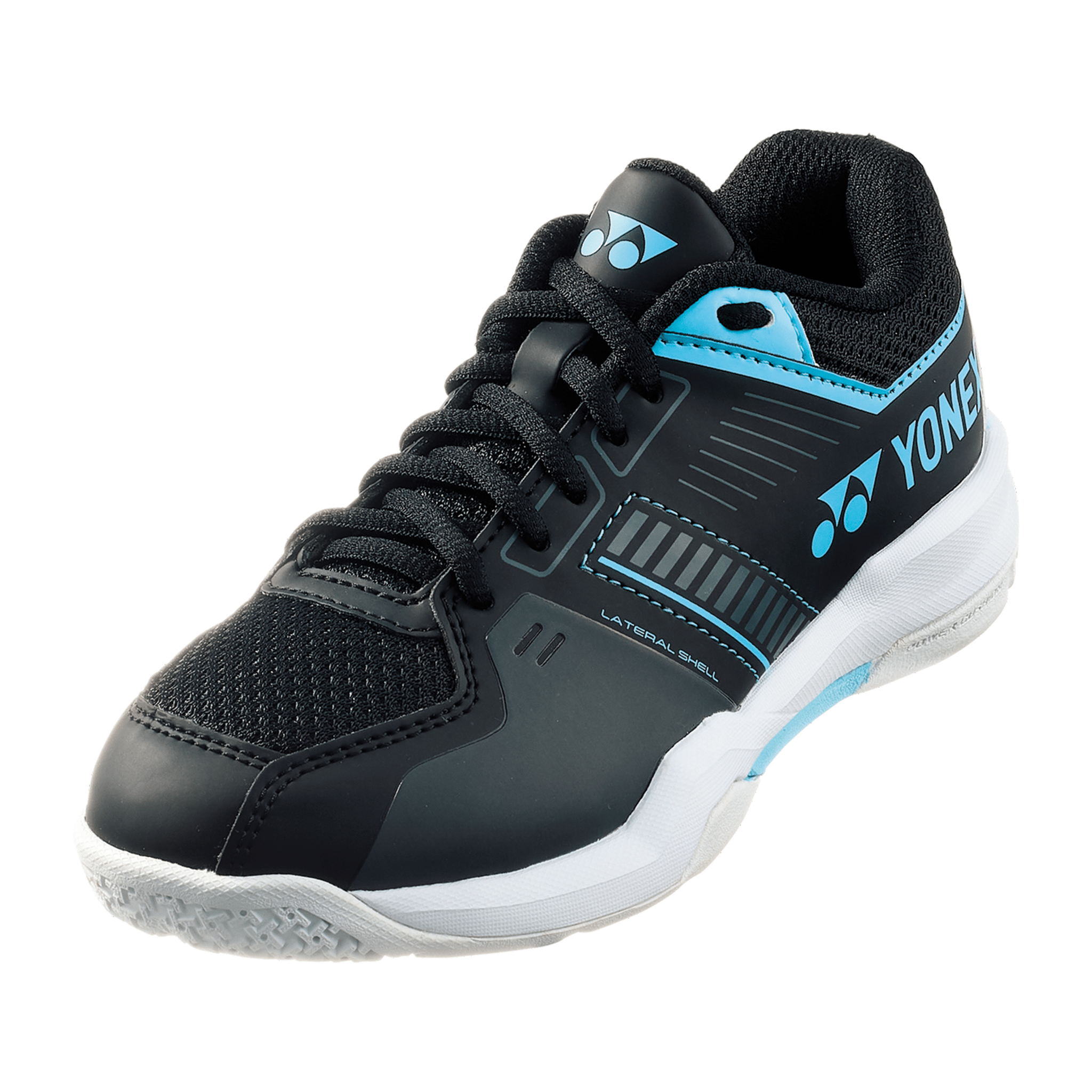 Yonex Power Cushion Strider Flow JUNIOR LACE Badminton Shoes (Black/ Blue) - 2G SPORTS