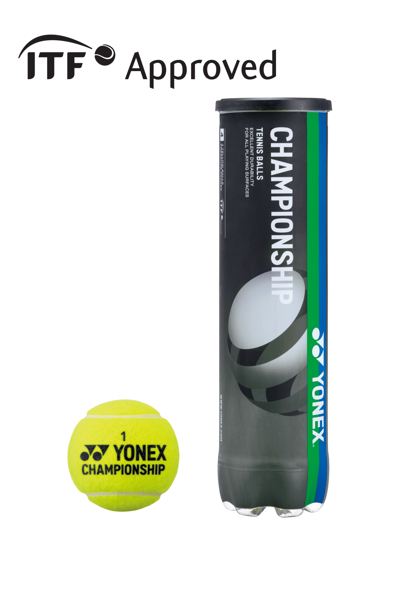 Yonex TB-CS4EX CHAMPIONSHIP (for tournament/practice) Tennis Balls - 2G SPORTS