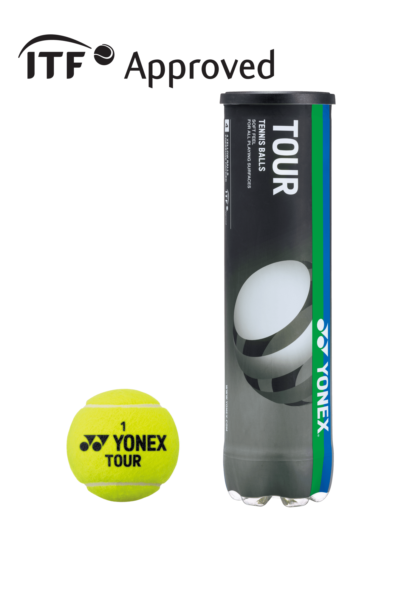 Yonex TB-TR4NEX TOUR (for tournament/practice) Tennis Balls - 2G SPORTS