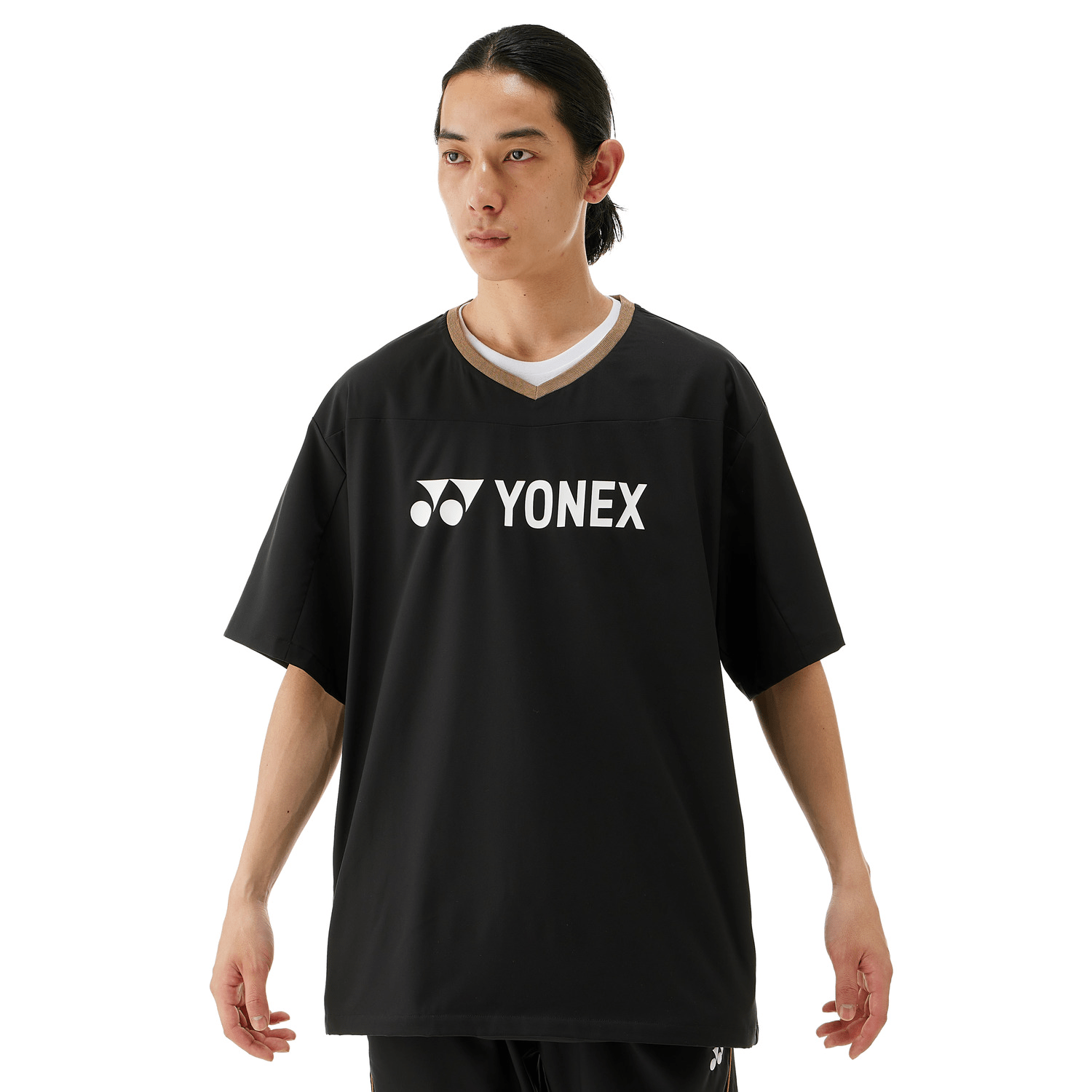 Yonex V-Neck Windbreaker (With Two Pockets) 30114Y (Black) UNISEX - 2G SPORTS