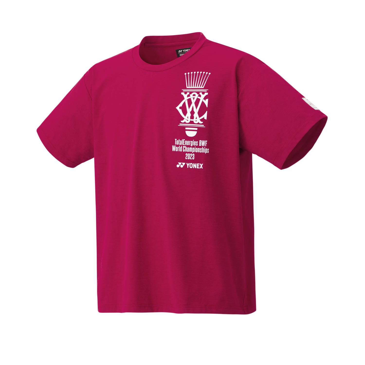 Yonex BWF 2023 World Championships Souvenir Sports Shirt YOB23190 Deep Red UNISEX (Clearance)