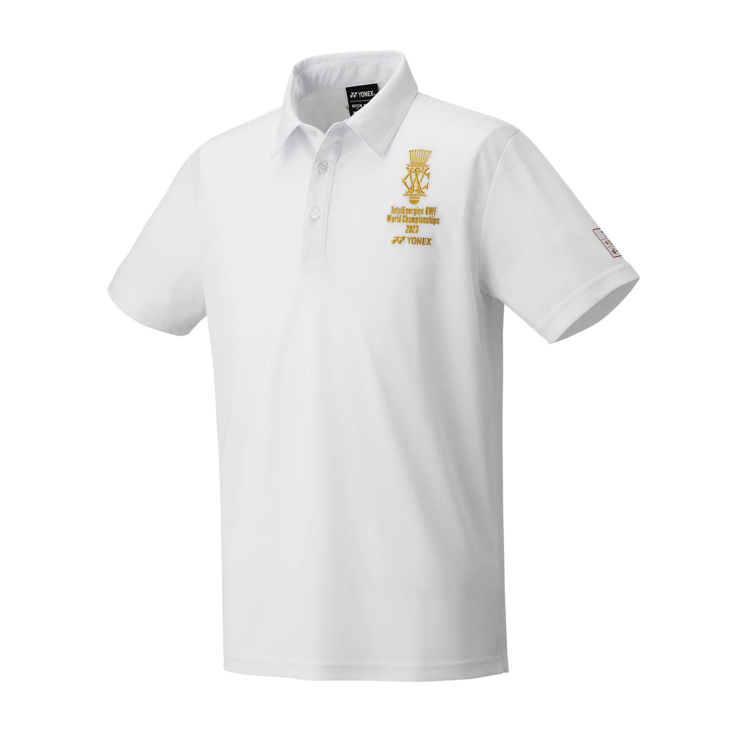 Yonex BWF 2023 World Championships Souvenir Sports Polo Shirt YOB23191 White UNISEX