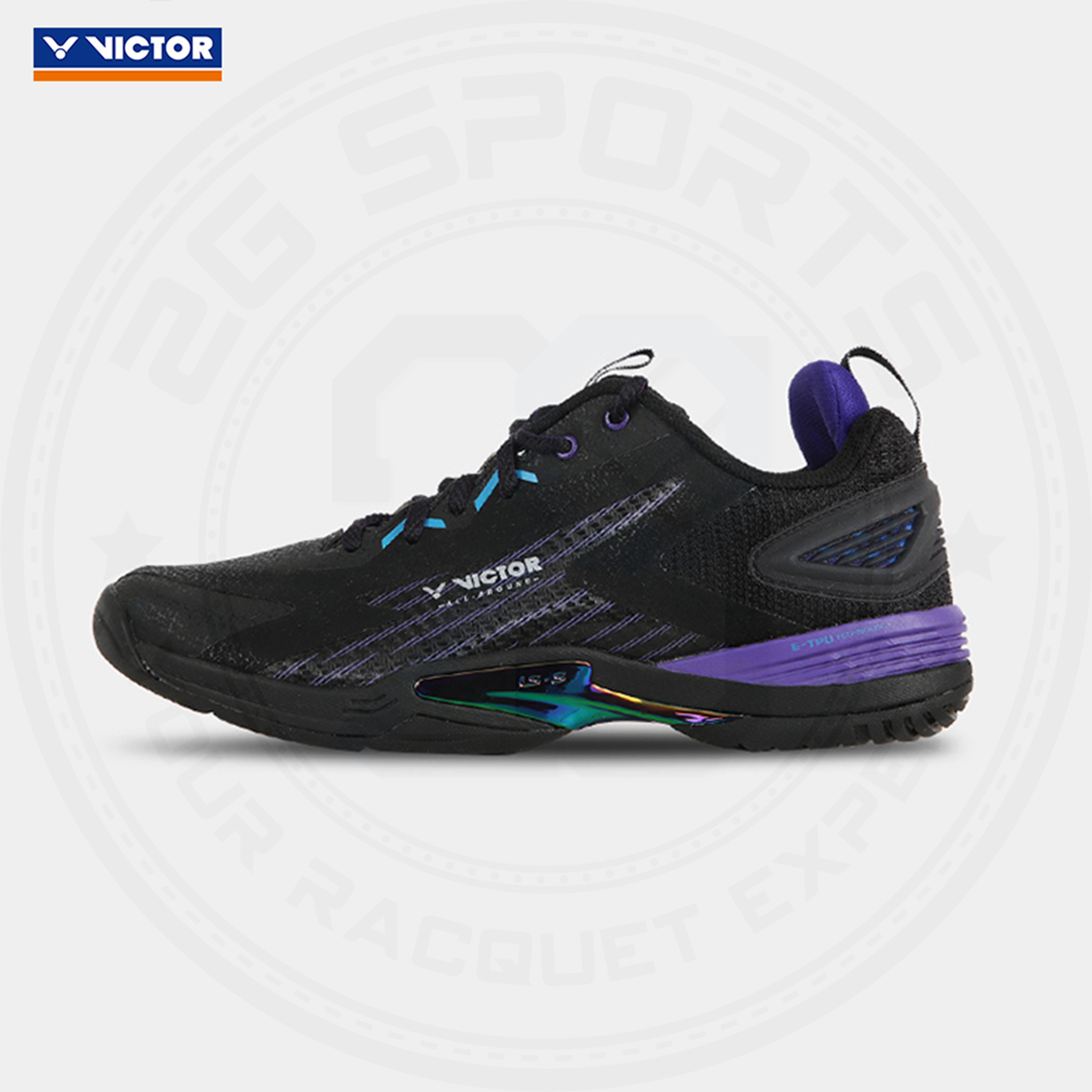 Victor X LZJ A970ACE Badminton Shoes Black/ Purple MEN'S
