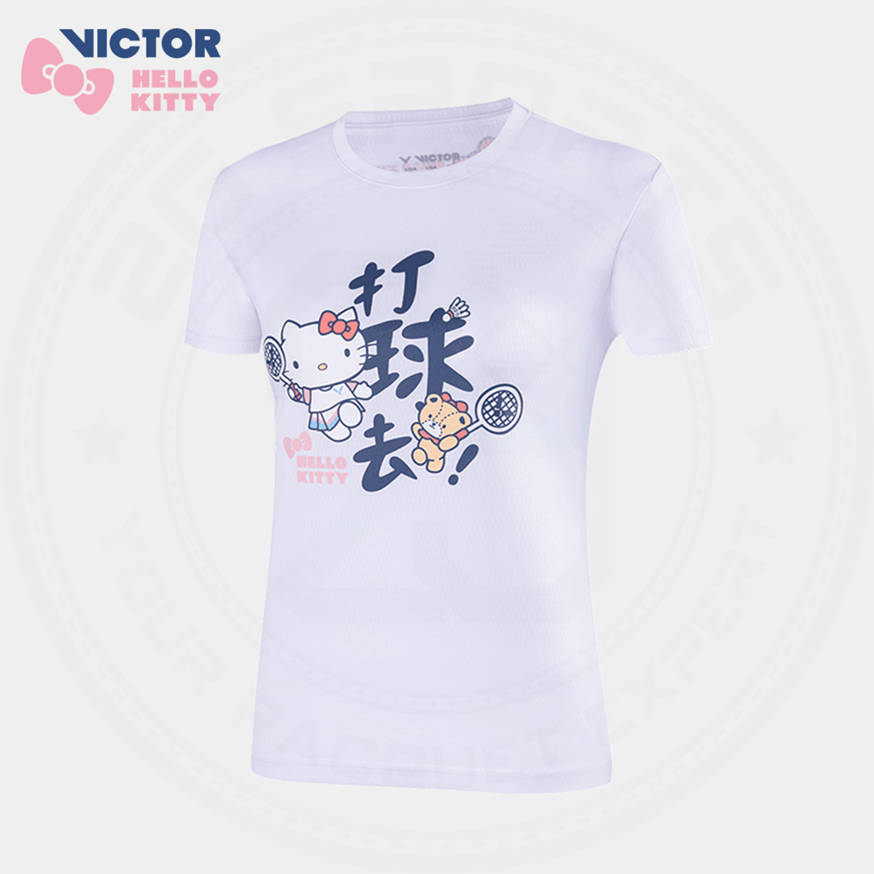 Victor X Hello Kitty T-KT202 Sport Shirt White WOMEN'S