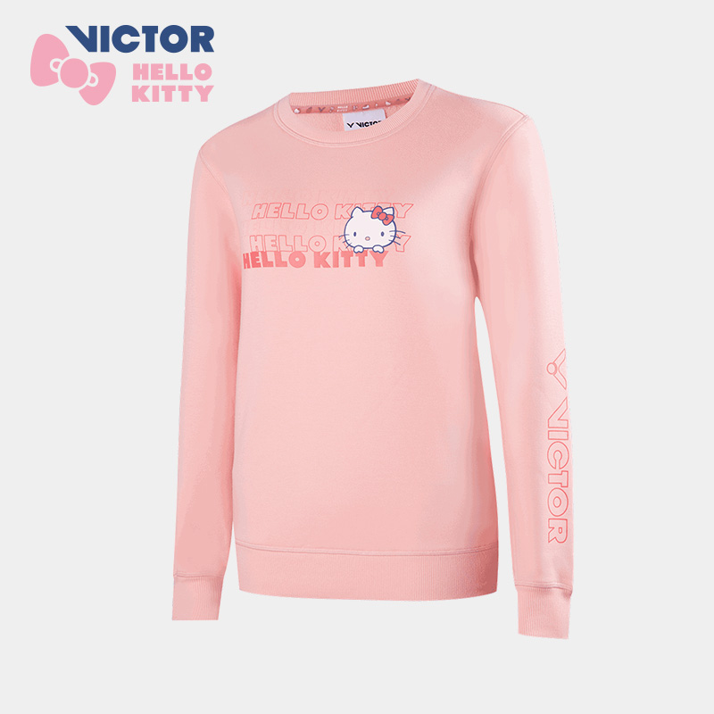 Victor X Hello Kitty T-KT204 Long Sleeves Shirt Pink WOMEN'S