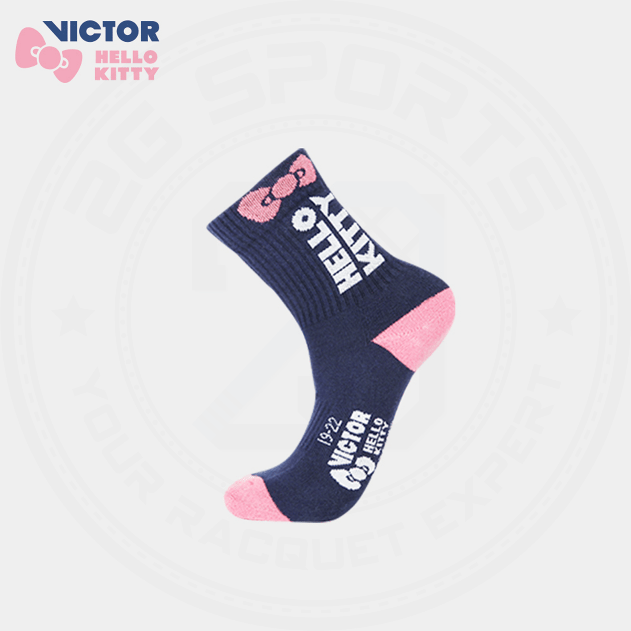 Victor X Hello Kitty SK-KT210 Socks (Navy) - 2G SPORTS
